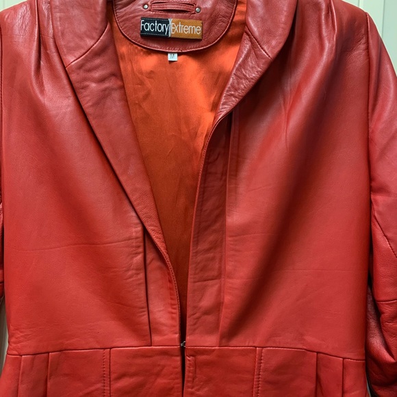 Fabulous Red sheep leather jacket - Picture 2 of 7